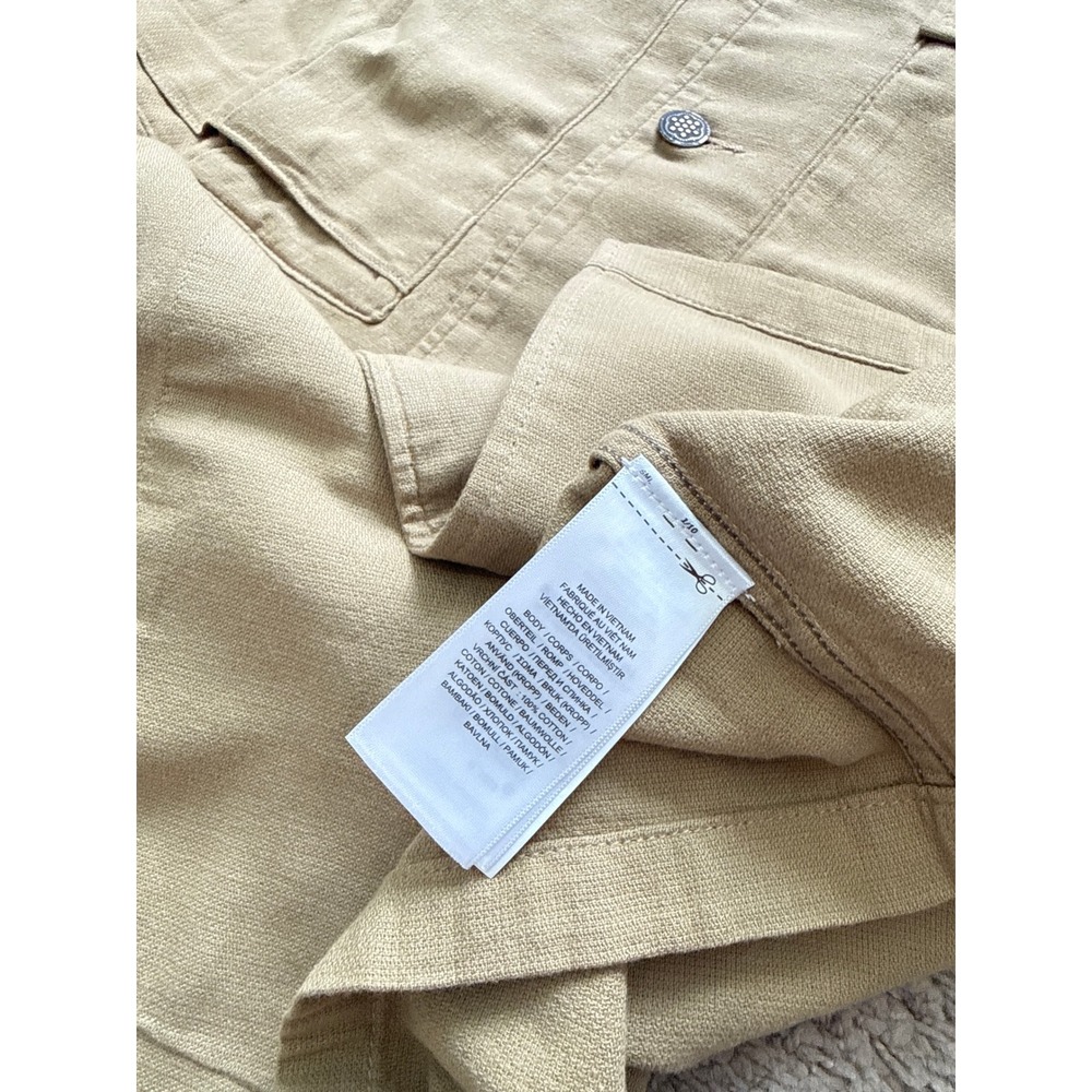 RRL Double RL Dobby Graphic Overshirt Military Stencil Tan Sanforized Jacket M - Picture 9 of 12
